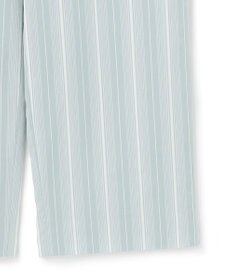 ICB 【洗える】 コットンナイロンドビーストライプ ワイドストレートパンツ