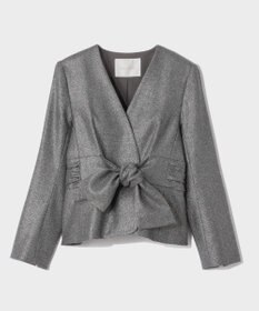 GRACE CONTINENTAL ラメWOOLボウジャケット