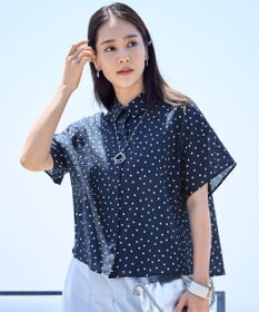 自由区 【WEB&一部店舗限定・サラリ触感】コットンサッカープリント シャツ