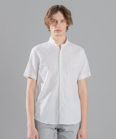 JOSEPH HOMME リネンストレッチブロード ウィングカラー半袖シャツ
