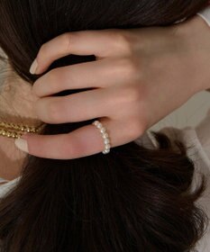 Phoebe 【伸びるリング】バブルフィットリング　パール3mm