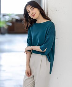 ANY SIS 【接触冷感・UVカット・洗える】ビューティクールボートネック プルオーバー