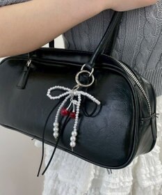 WEGO チェリーリボンビーズキーホルダー