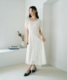 earth music&ecology パネル切り替えレースワンピース