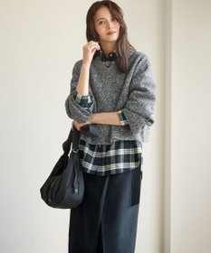 23区 L 【洗える】ブラッシュド ビエラチェック シャツ