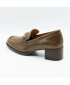 APOM イタリアンレザー ブロックヒールビットローファー45