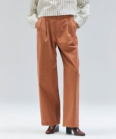 BEIGE， 【洗える・Oggi 11月号掲載】HAMLIN / コットンストレッチ2タックワイドパンツ