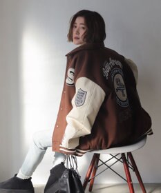 WEGO 【25年秋冬新作/ユニセックス着用ITEM/SMLサイズ展開】メルトンワッペンスタジャン
