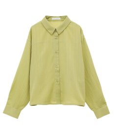 Green Parks サイドドロストショート丈シャツ（無地）