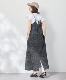 ANY 【2SET/洗濯機可】フリルスリーブTシャツ×シャーリングキャミワンピースセット