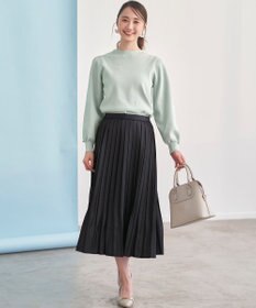 ANY SIS 【洗える】ブライトサテンプリーツ スカート