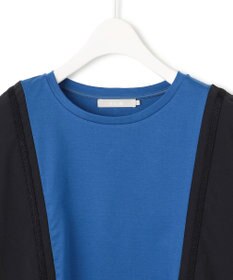 ICB L 【接触冷感・UVケア・洗える】シルケットスムースコンビ バイカラーカットソー