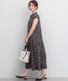 組曲 L 【WEB限定】ギャザーライトデシン ティアードワンピース