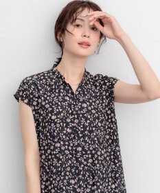 組曲 L 【WEB限定】ギャザーライトデシン ティアードワンピース