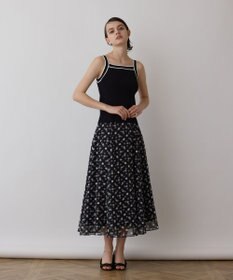 GRACE CONTINENTAL バイカラーリブニットトップ