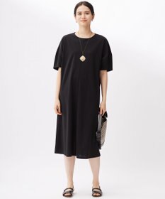 自由区 S 【接触冷感・UVカット・吸水速乾・抗菌防臭・洗える】ハイカウントモクロディ ワンピース