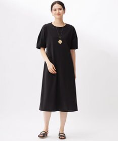 自由区 S 【接触冷感・UVカット・吸水速乾・抗菌防臭・洗える】ハイカウントモクロディ ワンピース