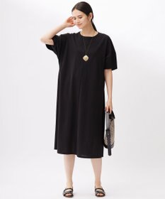 自由区 S 【接触冷感・UVカット・吸水速乾・抗菌防臭・洗える】ハイカウントモクロディ ワンピース