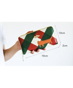 tsumori chisato CARRY くもネコチェック 財布 ラウンドファスナー長財布