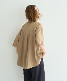 YECCA VECCA スカーフデザインアシメハーフスリーブシャツ