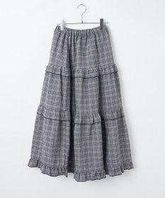 WEGO 【ウエストゴム】フリルティアードボリュームスカート
