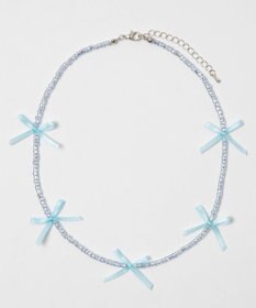 WEGO Lビーズサテンリボンネックレス