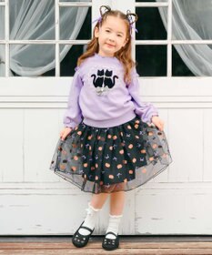 ANY KIDS ネコシルエット裏毛トレーナー