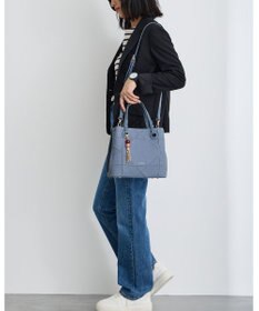 MioFIRANO カジュアルシッククロスラインハンドバッグ 2WAY チャーム付き　FIRANO フィラノ