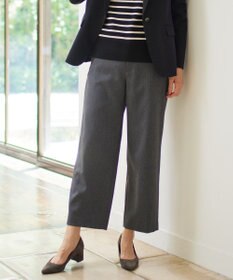 J.PRESS LADIES S 【洗える】LANATEC シャークスキン&ヘリンボーン パンツ