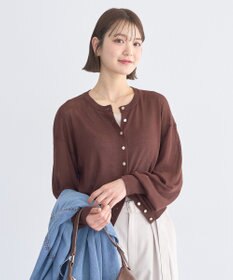 earth music&ecology ボタンアソートクルーネックカーディガン