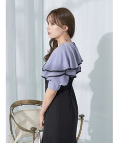 earth music&ecology パイピング衿付きドッキングワンピース