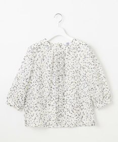 J.PRESS LADIES 【洗える】スパンローンフラワープリント クルーネック ブラウス