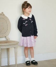 ANY KIDS 花柄ドッキングチュールワンピース