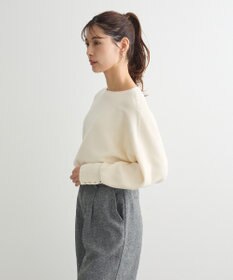 Green Parks もちやわ袖釦ドルマンニットプルオーバー