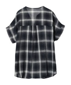 Green Parks リネンレーヨン前立てブラウス