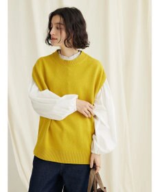 CRAFT STANDARD BOUTIQUE 洗える クルーネックニットベスト