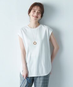 ANY L 【接触冷感/UVケア】ビューティベーシックノースリーブテールTシャツ