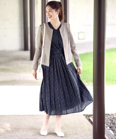 Tiaclasse 【洗える・新色追加】パフスリーブプリーツワンピース