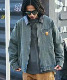 WEGO 【ユニセックス着用ITEM/MLサイズ展開】ワーカーズデニムZIPジャケット