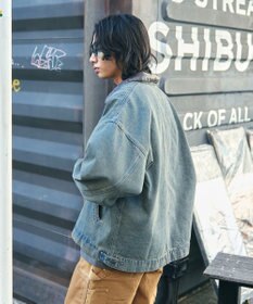 WEGO 【ユニセックス着用ITEM/MLサイズ展開】ワーカーズデニムZIPジャケット