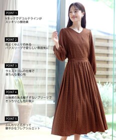 Tiaclasse 【洗える・新色追加】パフスリーブプリーツワンピース