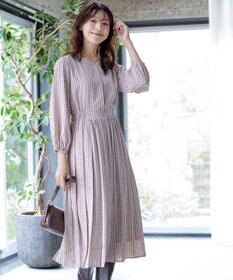 Tiaclasse 【洗える・新色追加】パフスリーブプリーツワンピース