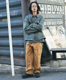 WEGO 【ユニセックス着用ITEM/MLサイズ展開】ワーカーズデニムZIPジャケット