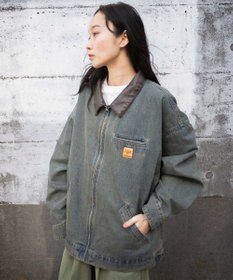 WEGO 【ユニセックス着用ITEM/MLサイズ展開】ワーカーズデニムZIPジャケット