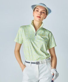 FILA GOLF／marie claire 【Marie claire sports】小花柄ハーフジップ半袖シャツ