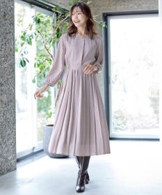 Tiaclasse 【洗える・新色追加】パフスリーブプリーツワンピース