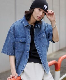 WEGO 【ユニセックス着用ITEM/MLサイズ展開】カラーデニムシャツ（SS）