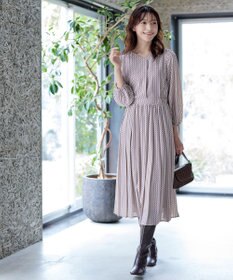 Tiaclasse 【洗える・新色追加】パフスリーブプリーツワンピース