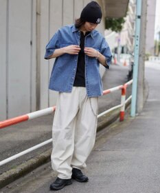 WEGO 【ユニセックス着用ITEM/MLサイズ展開】カラーデニムシャツ（SS）