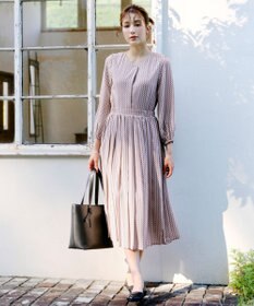 Tiaclasse 【洗える・新色追加】パフスリーブプリーツワンピース